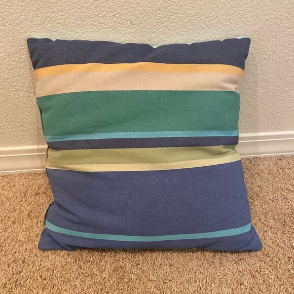 Pottery Barn Outdoor Throw Pillow 20” x 20” Striped - Picture 2 of 3